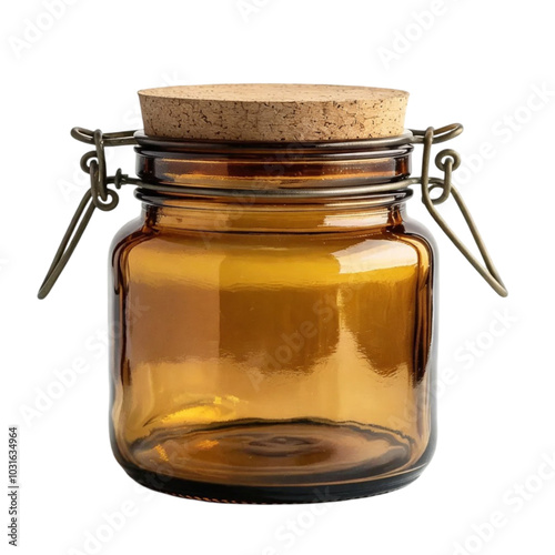 Empty maison jar mockup isolated on a transparent background