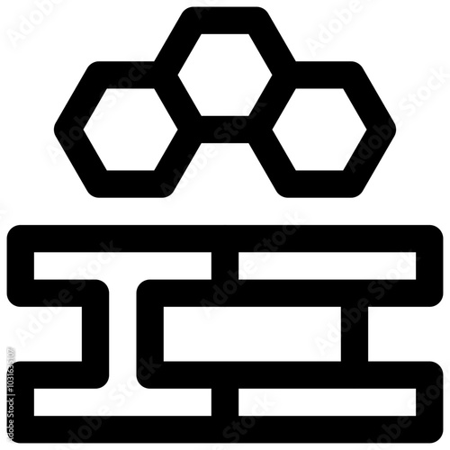 Materials science. Editable stroke vector icon.