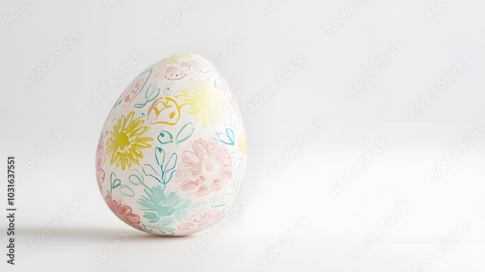 Fototapeta premium Easter Egg Decorated with Pastel Colors