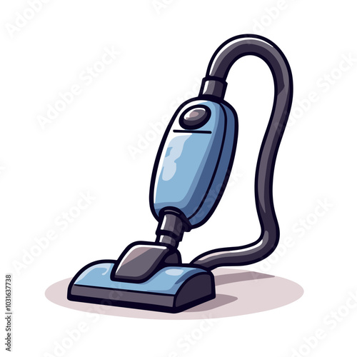 Vector vacuum cleaner illustration, cartoon cleaning appliance