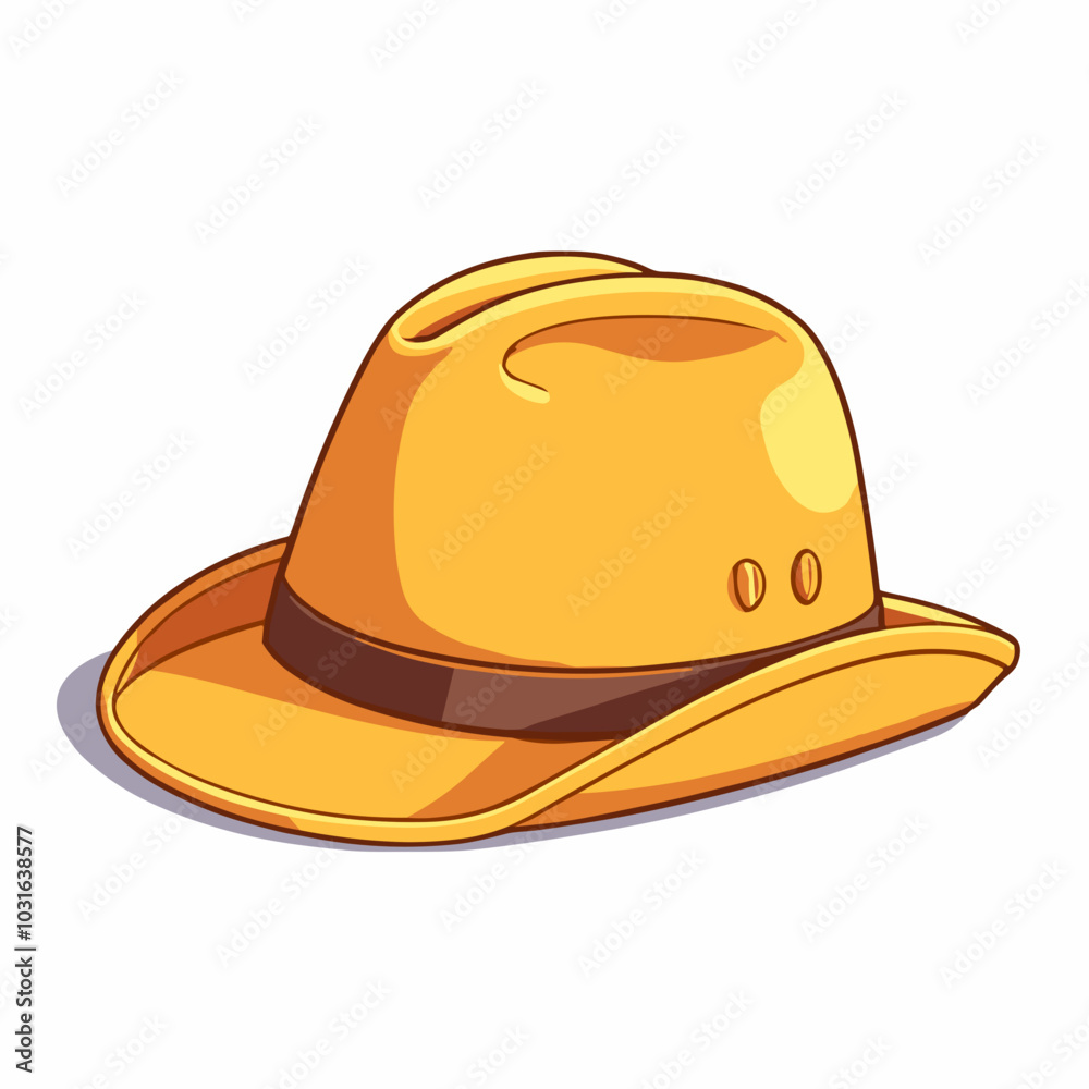 Vector cowboy hat illustration, western style icon Vector cowboy hat illustration, western style icon