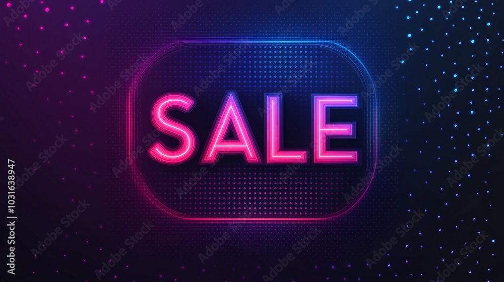 Bright SALE Banner in Modern Tech Style Bright SALE Banner in Modern Tech Style