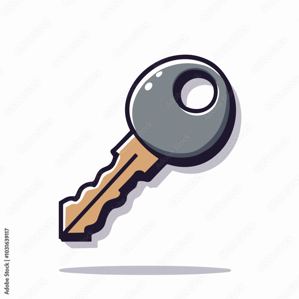 Vector key illustration, security icon Vector key illustration, security icon