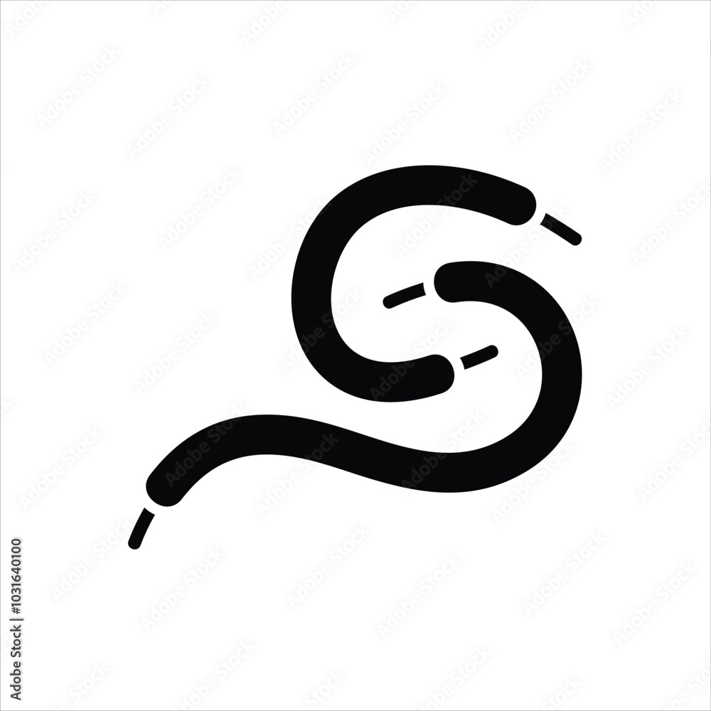 Fototapeta premium Monogram S Laces Shoe Laces Logo Design Inspiration