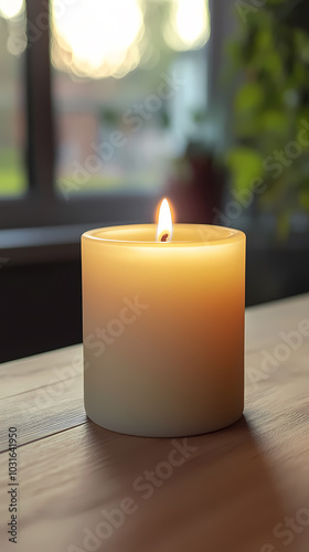 Candlelight ambiance on a cozy night
