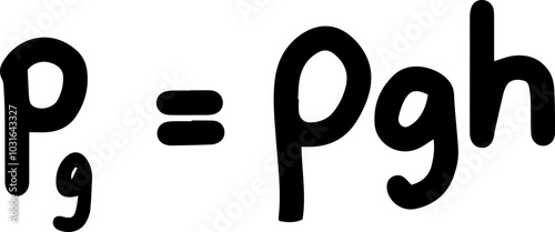 Pressure Pascals physic law Illustration in Black and White