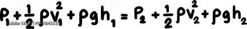 Pressure Pascals physic law Illustration in Black and White