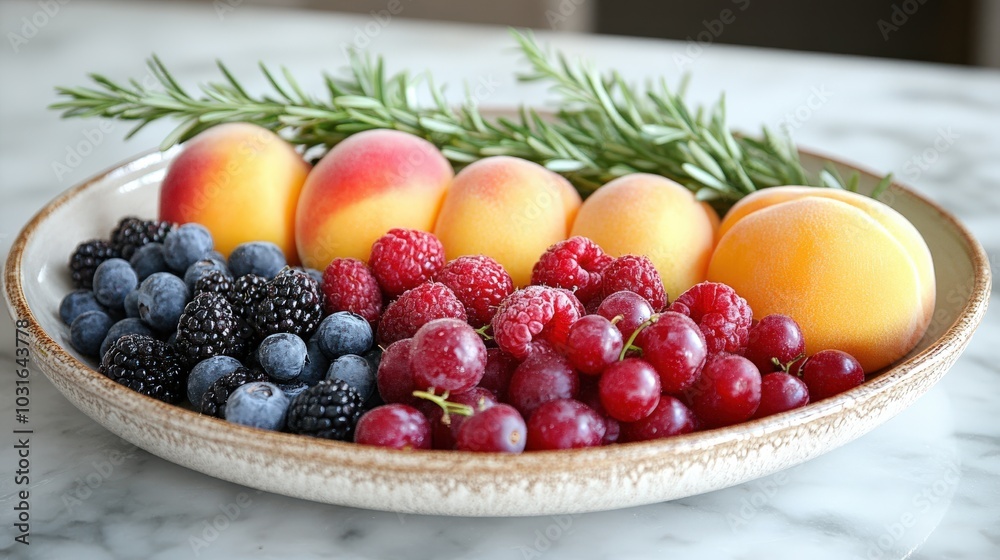 A beautifully arranged plate showcasing fresh summer fruits like peaches, berries, and melons, emphasizing the deliciousness of seasonal ingredients. A beautifully arranged plate showcasing fresh summer fruits like peaches, berries, and melons, emphasizing the deliciousness of seasonal ingredients.