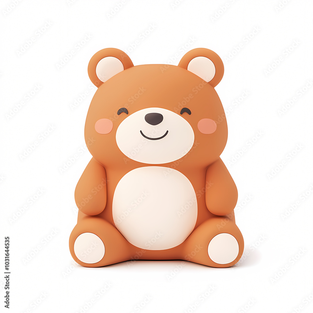 Fototapeta premium Cute and adorable plush bear character perfect for children's playtime and decorative use in various settings
