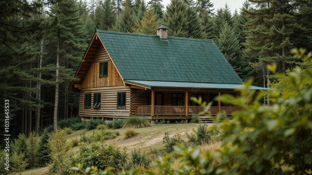 Rustic Log Cabin in a Serene Forest Setting Rustic Log Cabin in a Serene Forest Setting