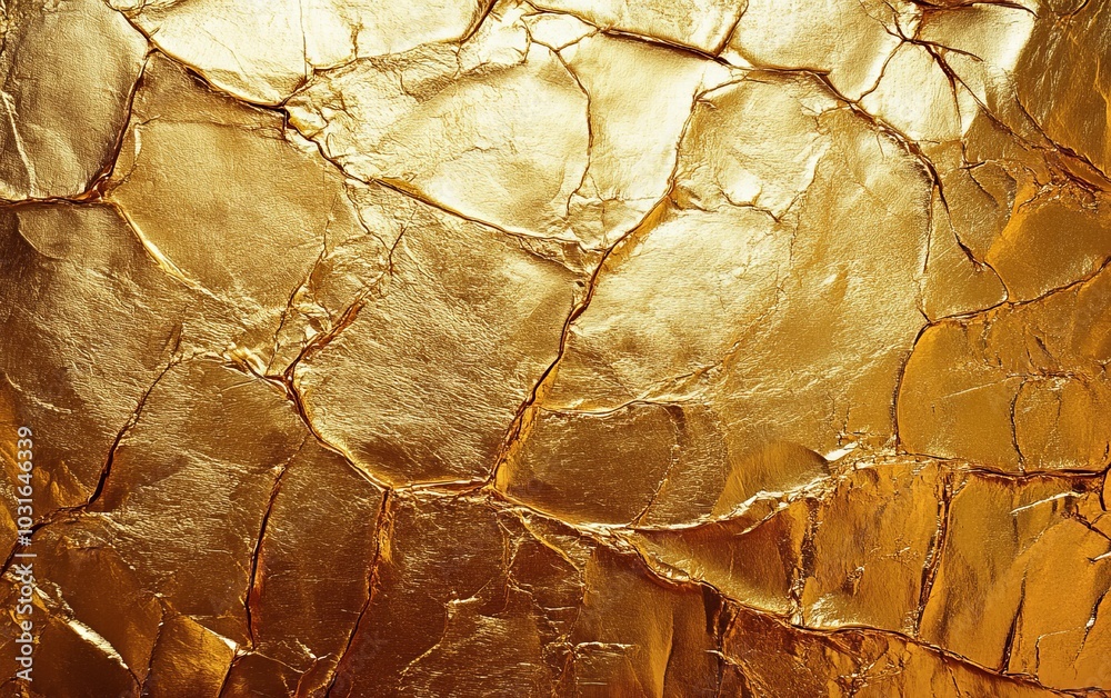 Metallic golden and bronze paper texture with gradient effect, resembling metal foil or wall paint, Golden background. Gold texture. Beautiful luxury gold background. Shiny golden texture