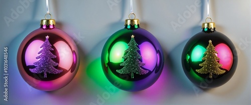 christmas balls, close up