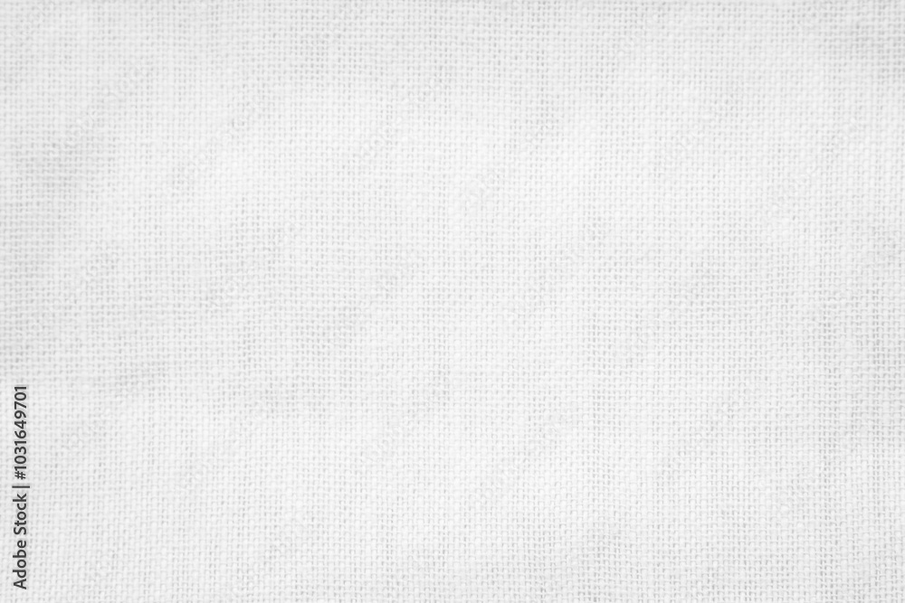 Fototapeta premium White textures of canvas, fabric, and paper showcasing a seamless design in natural shades of gray, ideal for a vintage backdrop or textile pattern.