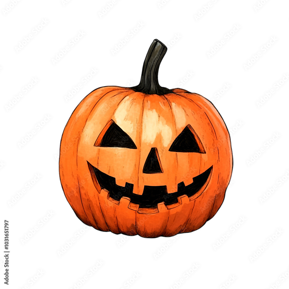 Pumpkin with a carved spooky face, white isolated background Transparent Background. Pumpkin with a carved spooky face, white isolated background Transparent Background.