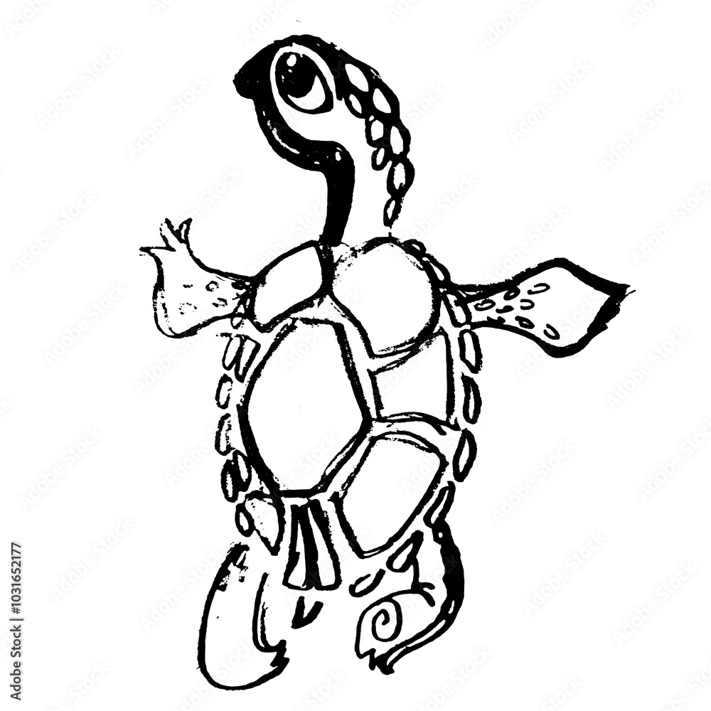 turtle line drawing turtle line drawing
