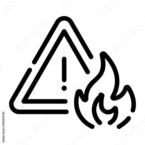 flammable Line Icon