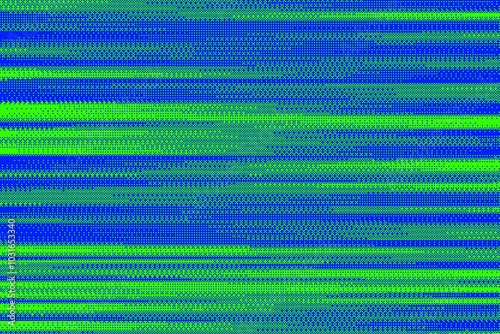 Pixel bitmap background with retro dotted pattern. Blue and green vector gradation abstract gradation. Noise effect dither halftone striped wallpaper