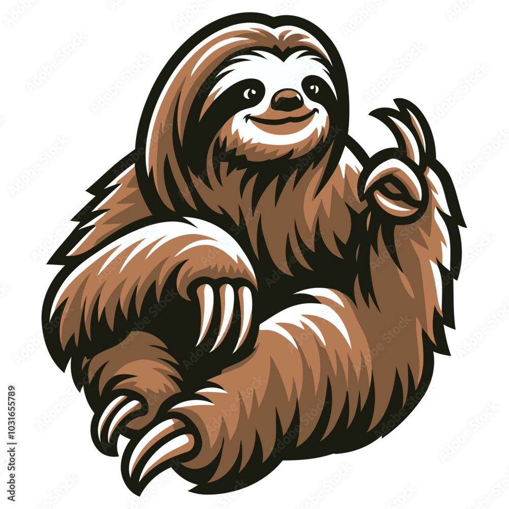 Obraz premium Sloth vector illustration.