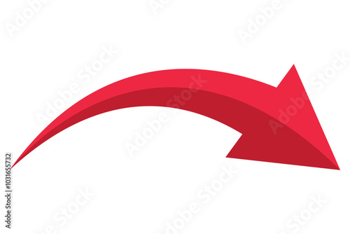 Red arrow icon indicating different direction. A set icons isolated on a white background for website banners ads and design elements.