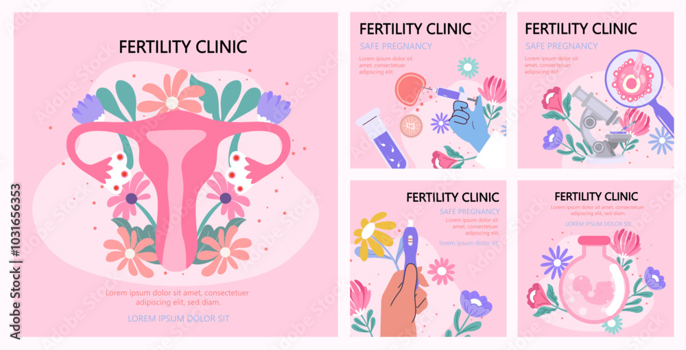 Fertility Clinic and Reproductive Health Illustrations. Vector illustration Fertility Clinic and Reproductive Health Illustrations. Vector illustration