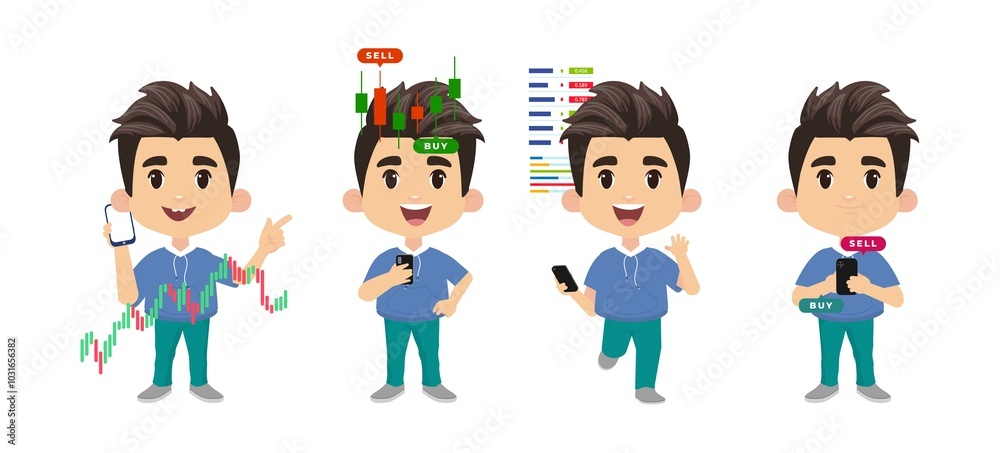 Stock market concept with people