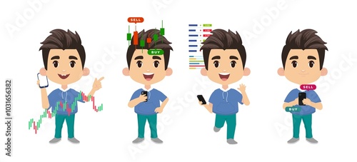 Stock market concept with people
