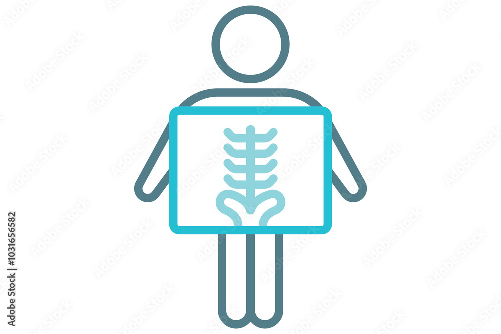 X Ray icon. line icon style. icon related to medical. health elements vector illustration X Ray icon. line icon style. icon related to medical. health elements vector illustration