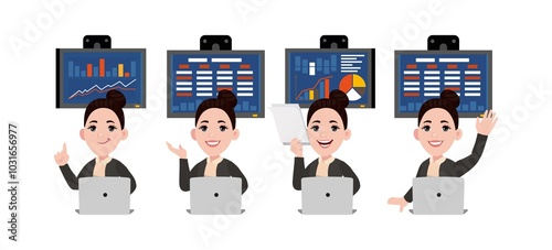 Stock market concept with people