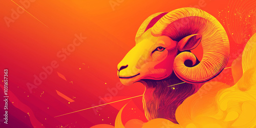 The Aries zodiac symbol photo