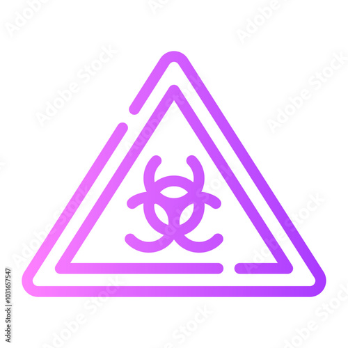 biohazard Line Gradient Icon