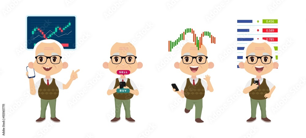 Obraz premium Stock market concept with people