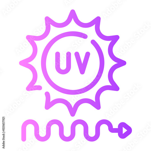 uv Line Gradient Icon
