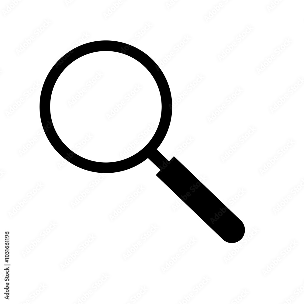 magnifying glass vector with flat design. search icon magnifying glass vector with flat design. search icon
