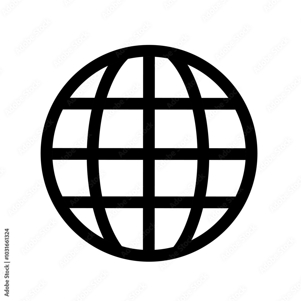 web icon. vector globe with simple design web icon. vector globe with simple design