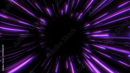 Wallpaper Mural Glowing purple lines lightspeed looping background animation 4k video. Torontodigital.ca