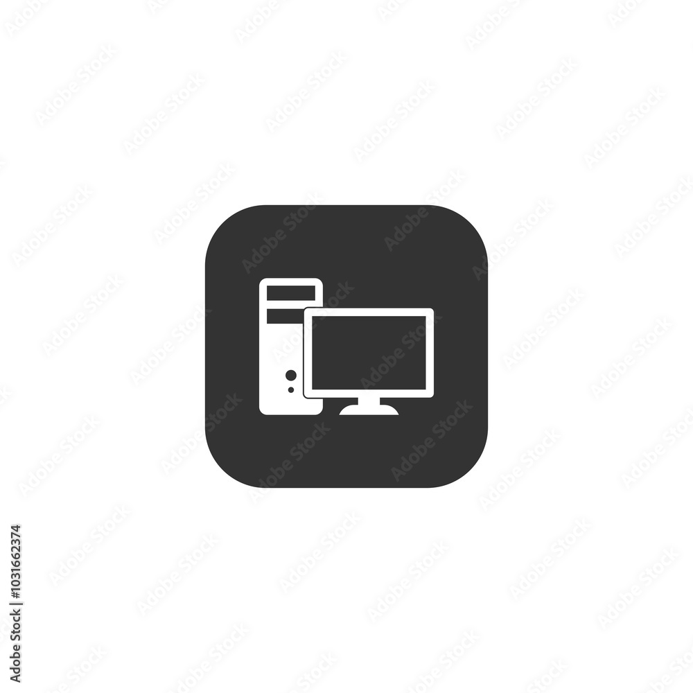 Computer icon isolated on transparent background