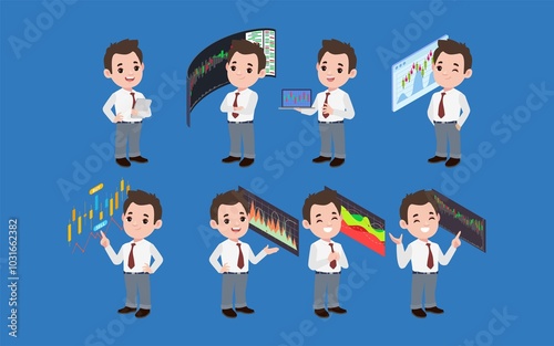 Stock market concept with people
