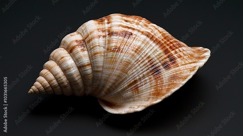 Seashell on Black Background Ocean Beach Nature Marine Life Sea Life Coastal Tropic Seashell on Black Background Ocean Beach Nature Marine Life Sea Life Coastal Tropic