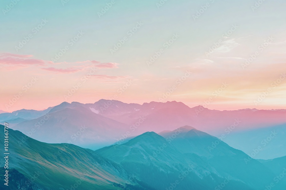 Stunning Sunset Over Majestic Mountain Range Stunning Sunset Over Majestic Mountain Range