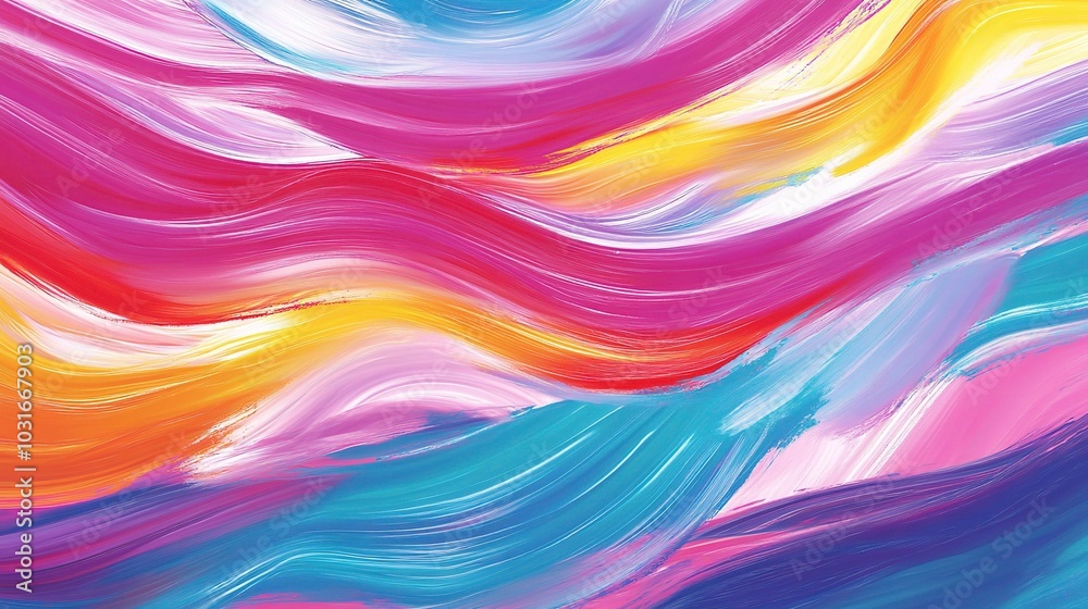 Vibrant Abstract Waves in Vivid Colors Vibrant Abstract Waves in Vivid Colors
