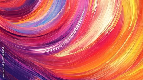 Vibrant Abstract Swirl of Colorful Strokes