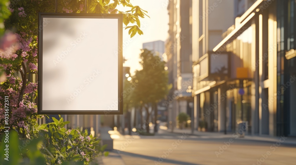 Blank Signage Mockup in a City Street