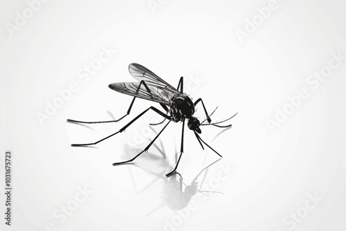 silhouette of mosquito 