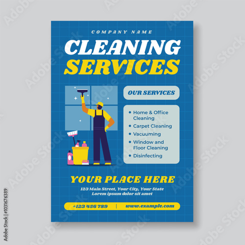 Cleaning service flyer template