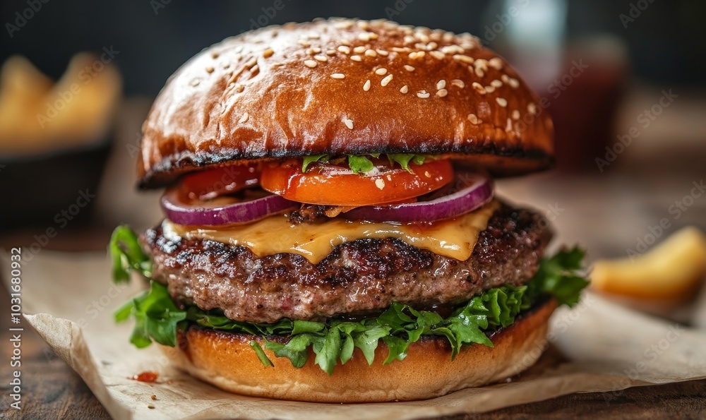 Burger Festival outdoor festival or fair with vendors selling a variety of burgers, attracting food enthusiasts and burger lovers, Generative AI Burger Festival outdoor festival or fair with vendors selling a variety of burgers, attracting food enthusiasts and burger lovers, Generative AI