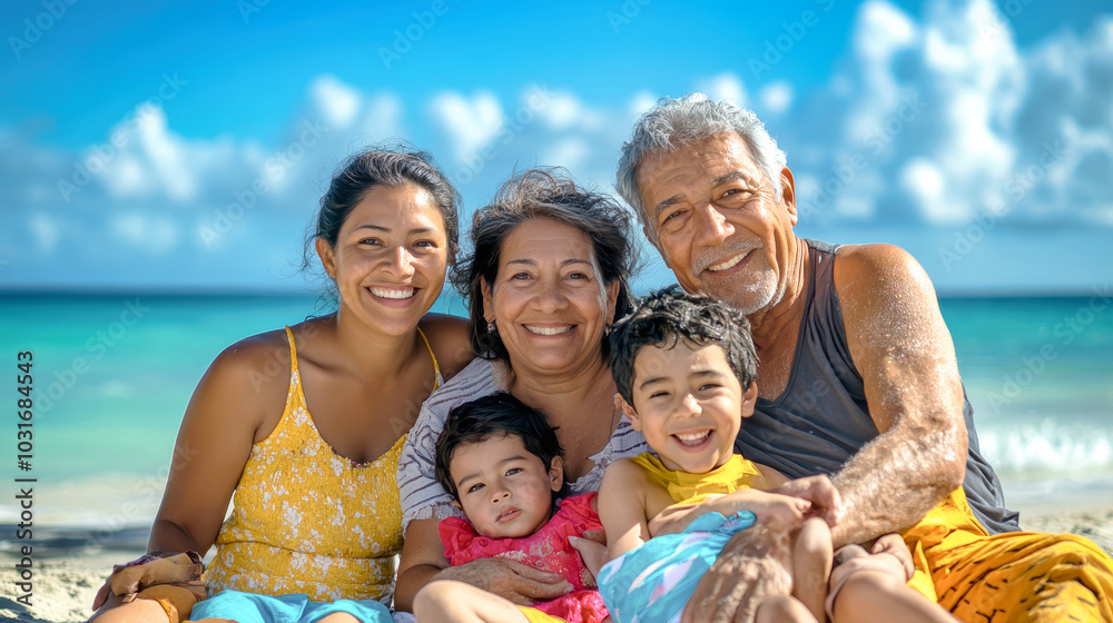This lively family day unfolds at the beach, where grandparents, parents, and children share laughter, love, and unforgettable moments in the sun