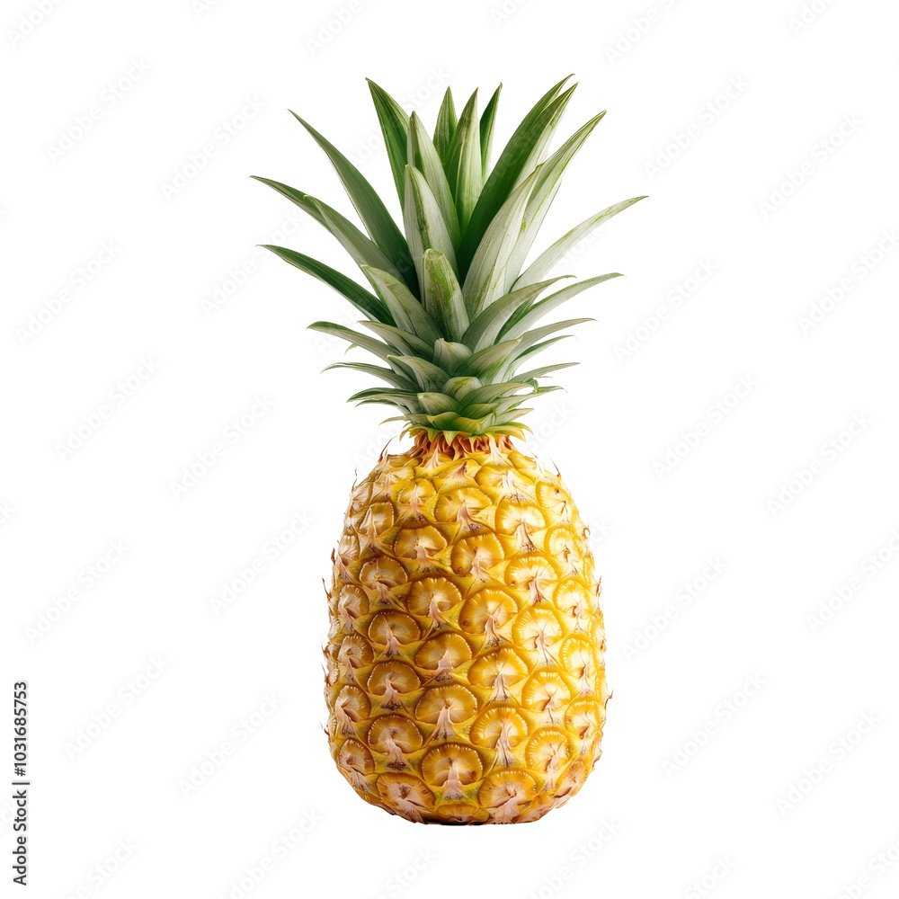 Fresh Pineapple on White Background Fresh Pineapple on White Background