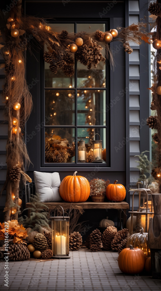 Obraz premium Halloween pumpkins decoration.