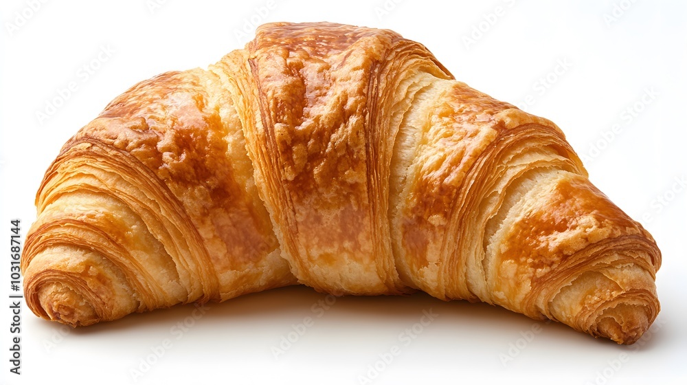 Fresh croissant on a white background. Isolated. Fresh croissant on a white background. Isolated.