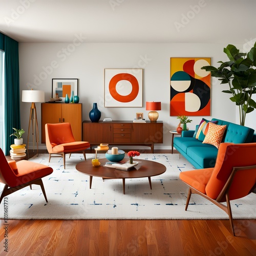 showcase a mid century modern living room